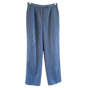 3/$15 Kasper Blue Pinstriped Suit Trousers Dress Slacks 10P